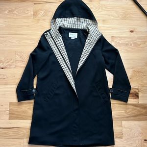 Elegance Collection Black Tan Checkered Lightweight Jacket | Size Medium